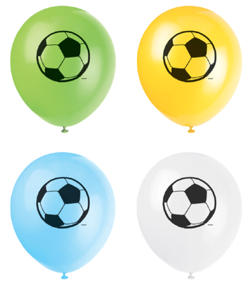 Balónky Fotbal barevné 30cm 6ks