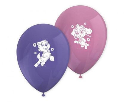 Balóny Tlapková Patrola Skye a Everest růžové 28cm 8ks