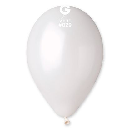 Balónky metalické bílé 30cm 25ks