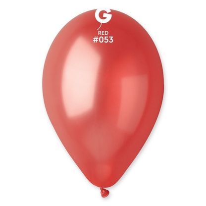 Balónky metalické červené 30cm 10ks