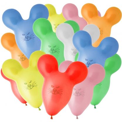 Balónky Myši barevné 15ks