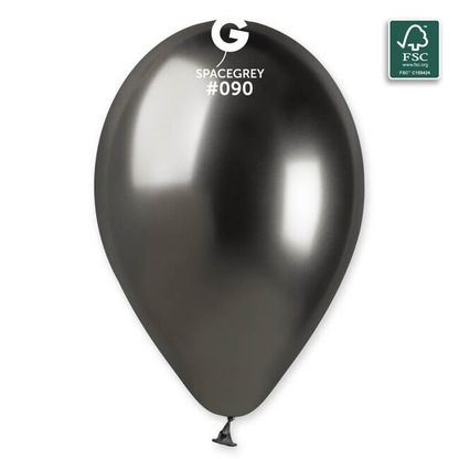 Balónky saténové antracitové 33cm 50ks