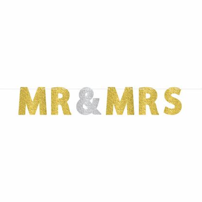 Banner Mr & Mrs 365x17cm