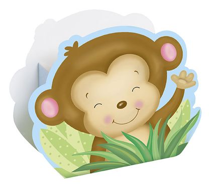 Box na dárky baby boy Monkey 8ks