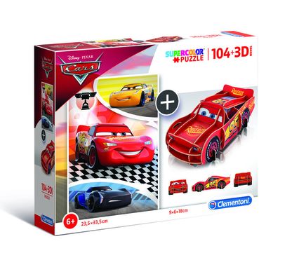 Clementoni puzzle model 104 + 3D Cars