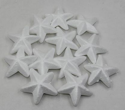 Hvězdy polystyrenové na dekorování 6cm 6ks