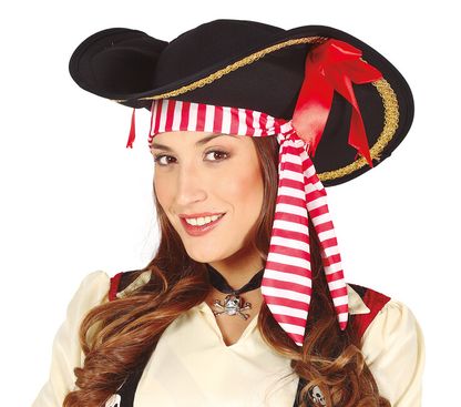Dámský klobouk pirátský s šátkem