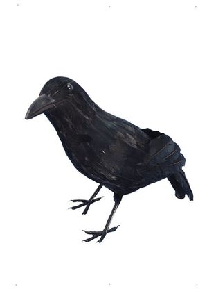 Dekorační Černá vrána 33cm