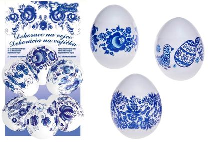 Dekorační fólie na vajíčka modrá 10ks
