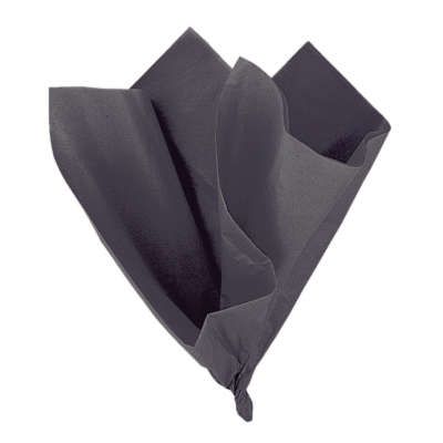 Dekorační hedvábný papír černý 51x66cm 10ks