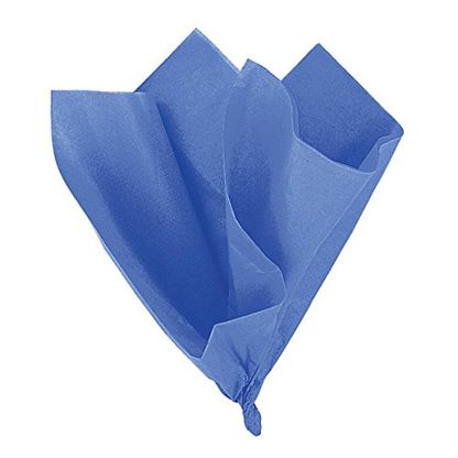 Dekorační hedvábný papír modrý 51x66cm 10ks