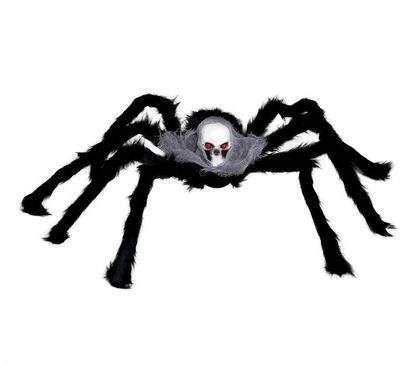 Dekorační pavouk s lebkou 60cm