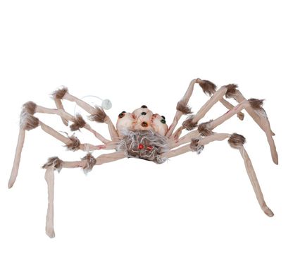 Dekoračný pavúk sivý s červenými očami 100cm