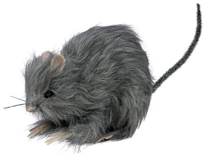 Dekorační potkan šedý 15cm