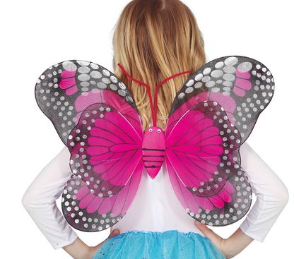 Dětská křídla Motýl růžový 50x37cm