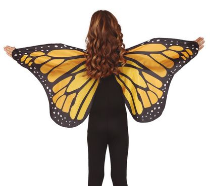 Dětský plášť motýlí křídla oranžová 110x50cm