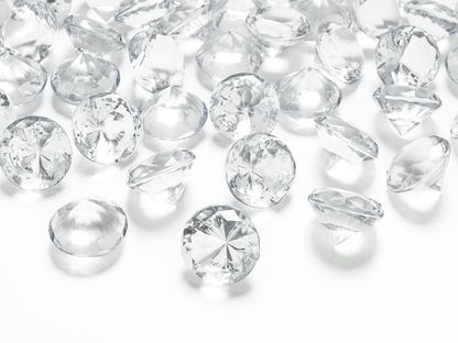 Dekorační diamanty bezbarevní 10ks