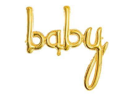 Balónkový banner Baby zlatý 73x75cm
