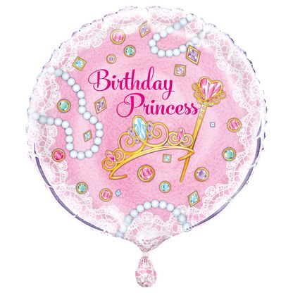 Fóliový balónek Birthday Princess 45cm