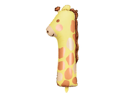 Fóliový balónek číslo 1 Žirafa 92cm