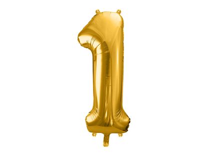 Fóliový balónek Číslo 1 zlatý 86cm