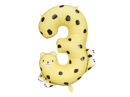 Fóliový balónek číslo 3 Gepard 98cm