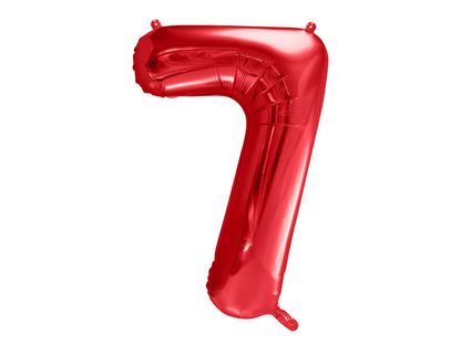 Fóliový balónek Číslo 7 červený 86cm