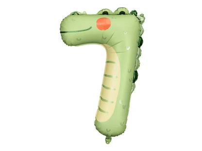 Fóliový balónek číslo 7 Krokodýl 85cm