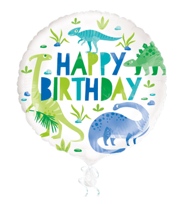 Fóliový balónek Dinosauri Happy Birthday 45cm