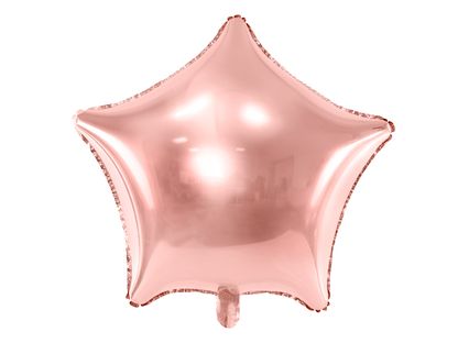 Fóliový balónek hvězda růžovo-zlatý 48cm