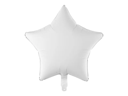 Fóliový balónek hvězda bílá 48cm