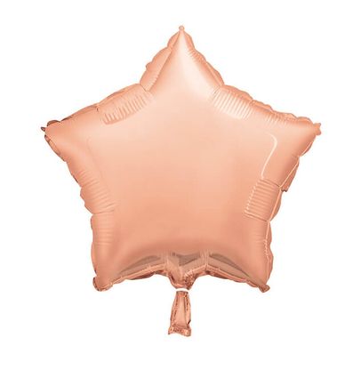 Fóliový balón hvězda růžovo-zlatá 45cm