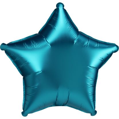 Fóliový balónek hvězda Satin luxe modrá 48cm