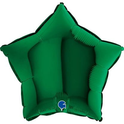 Fóliový balón hvězda zelená 43cm