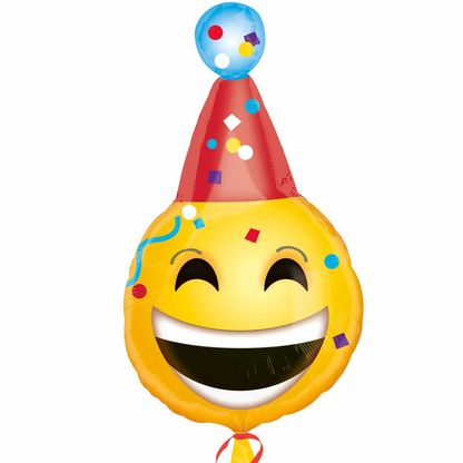Fóliový balónek juniorshape Emotikon Happy Birthday 35x63cm