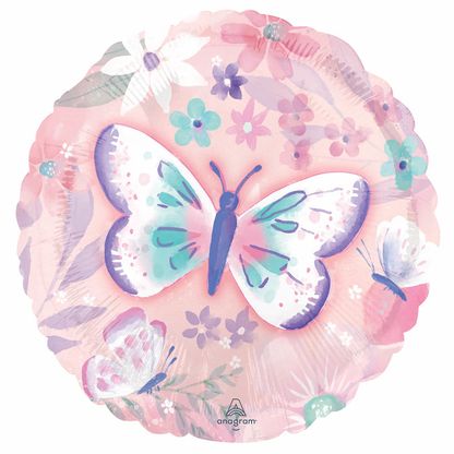 Fóliový balónek Motýlek pastelový 45cm