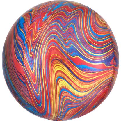 Fóliový balónek kulatý Mramor barevný 40cm