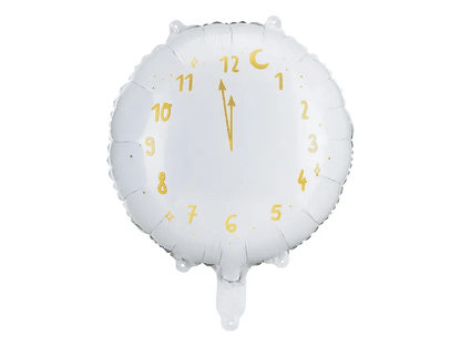 Fóliový balónek Odpočítávání do půlnoci bílý 45cm