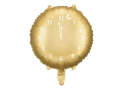 Fóliový balónek Odpočítávání do půlnoci zlatý 45cm