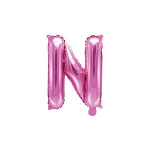 Fóliový balónek Písmeno N tmavě růžový 35 cm