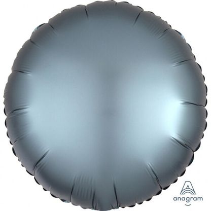 Fóliový balónek Satin Luxe modrosivý 45cm