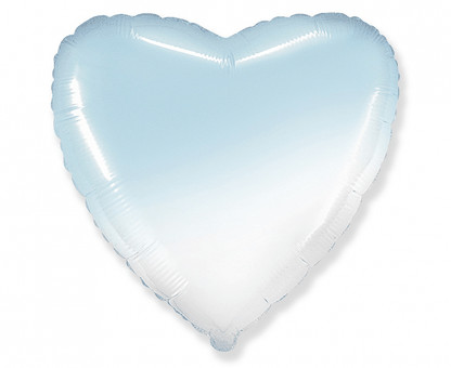 Fóliový balónek srdce modro-bílé 45cm
