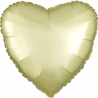 Fóliový balónek srdce Satin Luxe žlutý 43cm