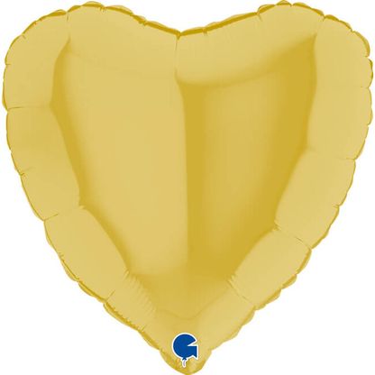 Fóliový balónek srdce žlutý 46cm