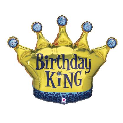 Fóliový balónek supershape Birthday King 91cm