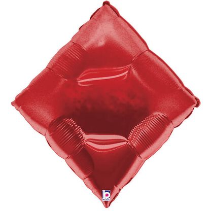 Fóliový balónek supershape Casino Diamant červený 76cm