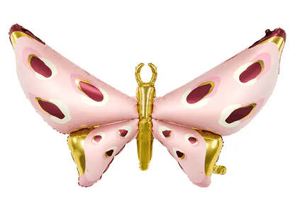 Fóliový balónek supershape Motýl růžovo-zlatý 120x87cm