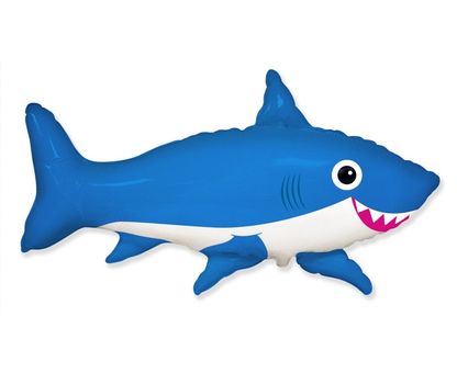 Fóliový balónek supershape Žralok modrý