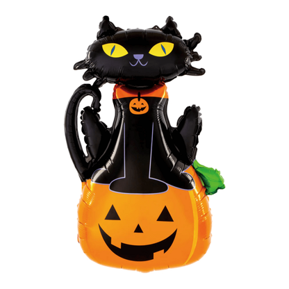 Fóliový multibalónek Halloween Černá kočka 68x97cm