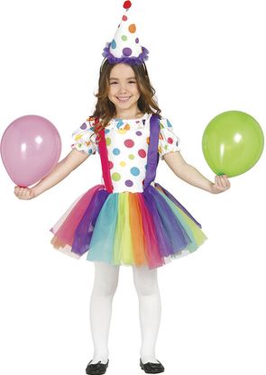 Kostým Klaun barevná dívka 5-6 let